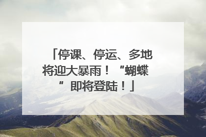 停课、停运、多地将迎大暴雨！“蝴蝶”即将登陆！