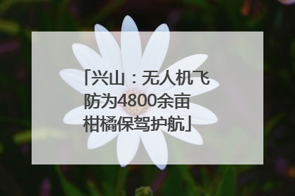 兴山：无人机飞防为4800余亩柑橘保驾护航