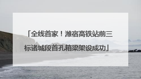 全线首家！潍宿高铁站前三标诸城段首孔箱梁架设成功