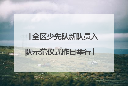 全区少先队新队员入队示范仪式昨日举行