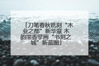 刀笔春秋镌刻“木业之都”新华章 木韵墨香擘画“书刻之城”新蓝图