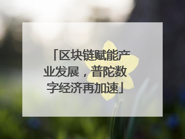 区块链赋能产业发展，普陀数字经济再加速