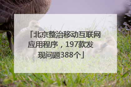 北京整治移动互联网应用程序，197款发现问题388个