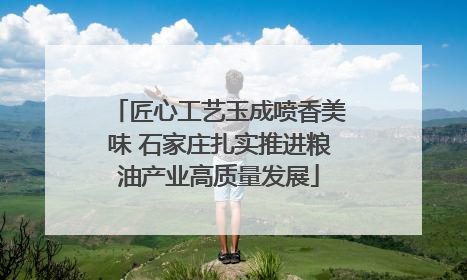 匠心工艺玉成喷香美味 石家庄扎实推进粮油产业高质量发展