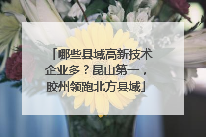 哪些县域高新技术企业多？昆山第一，胶州领跑北方县域