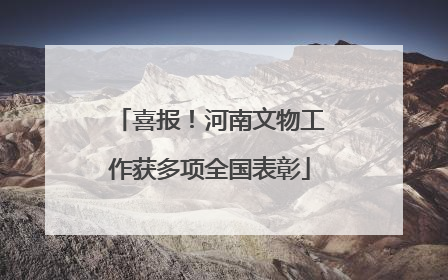 喜报！河南文物工作获多项全国表彰