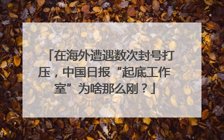 在海外遭遇数次封号打压，中国日报“起底工作室”为啥那么刚？