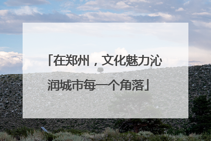 在郑州，文化魅力沁润城市每一个角落