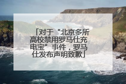对于“北京多所高校禁用罗马仕充电宝”事件，罗马仕发布声明致歉