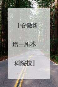 安徽新增三所本科院校