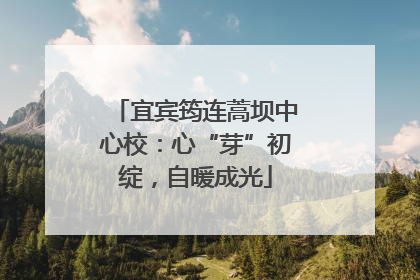 宜宾筠连蒿坝中心校：心“芽”初绽，自暖成光