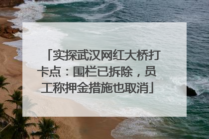 实探武汉网红大桥打卡点：围栏已拆除，员工称押金措施也取消