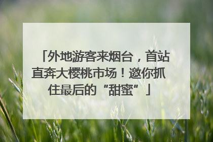 外地游客来烟台，首站直奔大樱桃市场！邀你抓住最后的“甜蜜”