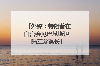 外媒：特朗普在白宫会见巴基斯坦陆军参谋长