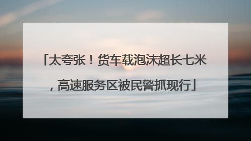太夸张！货车载泡沫超长七米，高速服务区被民警抓现行