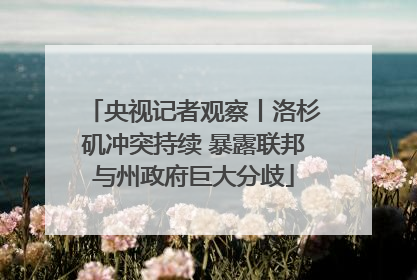 央视记者观察丨洛杉矶冲突持续 暴露联邦与州政府巨大分歧