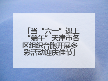 当“六一”遇上“端午”天津市各区组织台胞开展多彩活动迎庆佳节