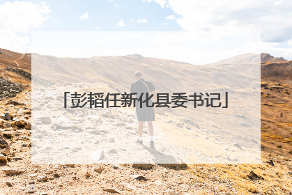 彭韬任新化县委书记