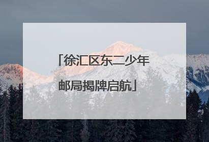 徐汇区东二少年邮局揭牌启航