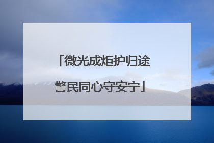 微光成炬护归途 警民同心守安宁