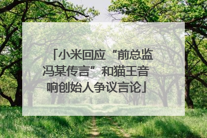 小米回应“前总监冯某传言”和猫王音响创始人争议言论