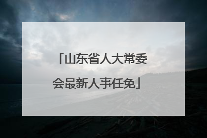 山东省人大常委会最新人事任免