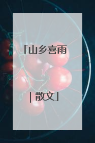 山乡喜雨｜散文