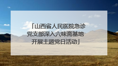 山西省人民医院急诊党支部深入六味斋基地开展主题党日活动