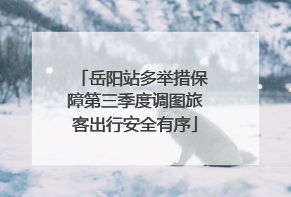 岳阳站多举措保障第三季度调图旅客出行安全有序