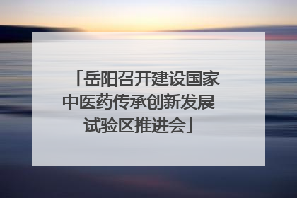 岳阳召开建设国家中医药传承创新发展试验区推进会