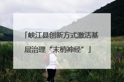 峡江县创新方式激活基层治理“末梢神经”
