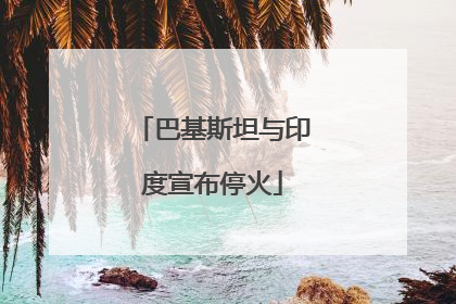 巴基斯坦与印度宣布停火
