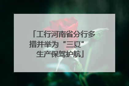 工行河南省分行多措并举为“三夏” 生产保驾护航