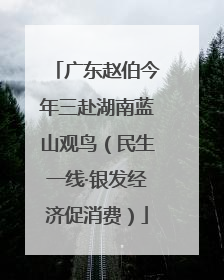 广东赵伯今年三赴湖南蓝山观鸟（民生一线·银发经济促消费）