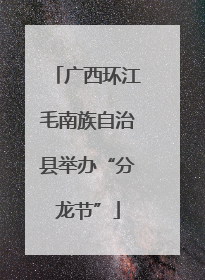 广西环江毛南族自治县举办“分龙节”