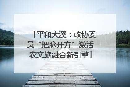 平和大溪：政协委员“把脉开方”激活农文旅融合新引擎