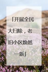 开展全民大扫除，老旧小区焕然一新