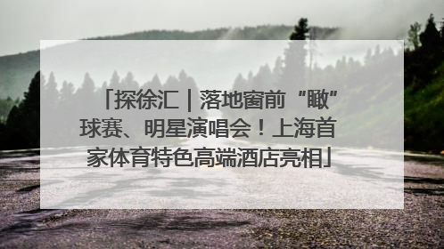 探徐汇｜落地窗前“瞰”球赛、明星演唱会！上海首家体育特色高端酒店亮相