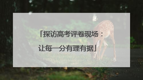 探访高考评卷现场：让每一分有理有据