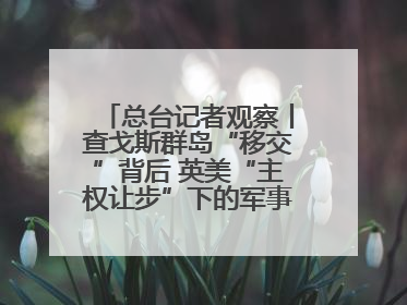 总台记者观察丨查戈斯群岛“移交”背后 英美“主权让步”下的军事霸权固守
