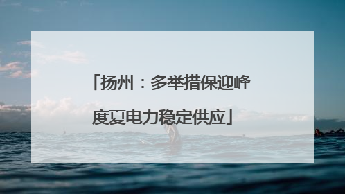 扬州：多举措保迎峰度夏电力稳定供应