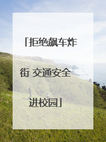 拒绝飙车炸街 交通安全进校园