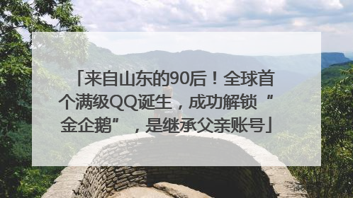 来自山东的90后！全球首个满级QQ诞生，成功解锁“金企鹅”，是继承父亲账号