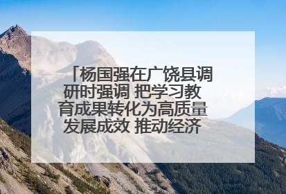 杨国强在广饶县调研时强调 把学习教育成果转化为高质量发展成效 推动经济稳健向好进中提质