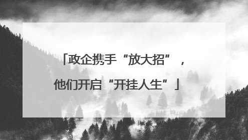 政企携手“放大招”，他们开启“开挂人生”