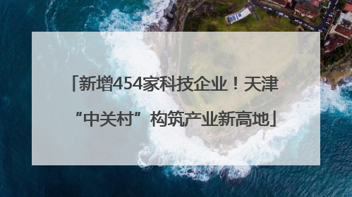 新增454家科技企业！天津“中关村”构筑产业新高地