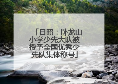 日照：卧龙山小学少先大队被授予全国优秀少先队集体称号