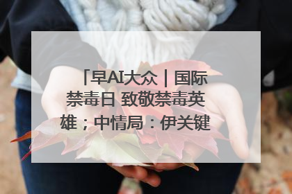 早AI大众｜国际禁毒日 致敬禁毒英雄；中情局：伊关键核设施被摧毁