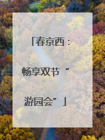 春京西：畅享双节“游园会”