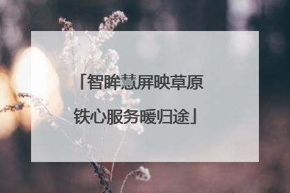 智眸慧屏映草原 铁心服务暖归途